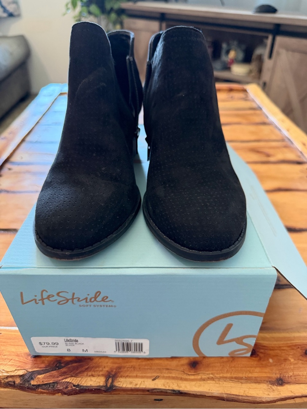 LifeStride Blake Black Ankle Booties Women’s Size 8M – Worn Once